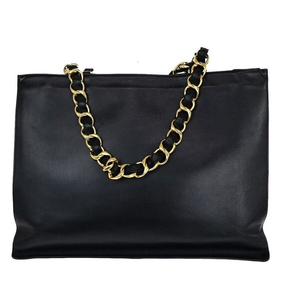 Chanel Cc Black Leather Tote Bag (Pre-Owned) - Picture 2 of 12